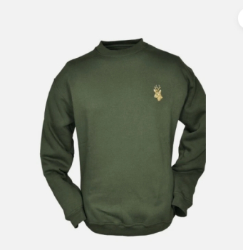 Jäger Sweat Shirt , Rundhals Sweatshirt , Herren Sweatshirt mit Rehbock Motiv